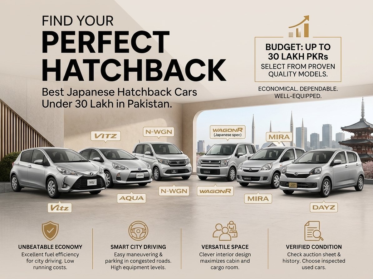 What Are the Best Japanese Hatchback Cars Under 30 Lakh in Pakistan?